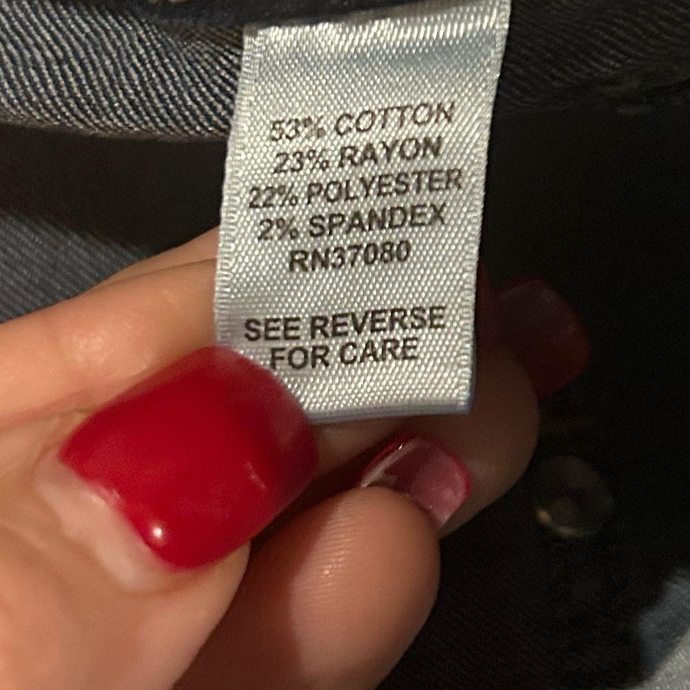 High Rise Bermuda Short Patchwork Distressed 36”N… - image 3